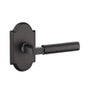 Emtek - Privacy, No.1 Rosette, Bryce Lever, LH, FB - Flat Black Bronze Patina