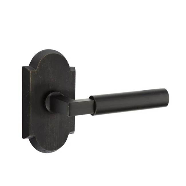 Emtek - Passage, No.1 Rosette, Bryce Lever, LH, MB - Medium Bronze Patina