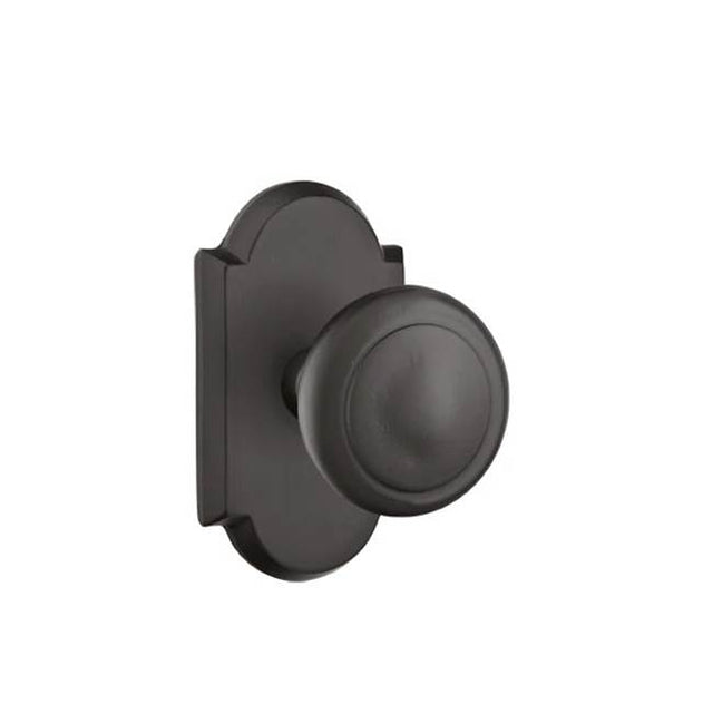 Emtek - Concealed, Privacy, No.1 Rosette, Butte Knob, FB - Flat Black Bronze Patina