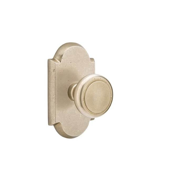 Emtek - Passage, No.1 Rosette, Butte Knob, TWB - Tumbled White Bronze