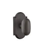 Emtek - Passage, No.1 Rosette, Bronze Egg Knob, FB - Flat Black Bronze Patina