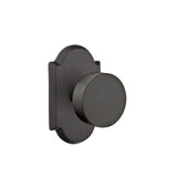 Emtek - Privacy, No.1 Rosette, Bronze Round Knob, FB - Flat Black Bronze Patina