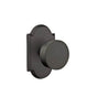 Emtek - Concealed, Privacy, No.1 Rosette, Bronze Round Knob, FB - Flat Black Bronze Patina