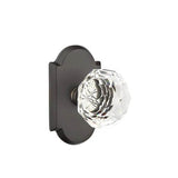 Emtek - Passage, No.1 Rosette, Diamond Crystal Knob, FB - Flat Black Bronze Patina