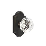 Emtek - Concealed, Passage, No.1 Rosette, Diamond Crystal Knob, MB - Medium Bronze Patina