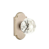 Emtek - Passage, No.1 Rosette, Diamond Crystal Knob, TWB - Tumbled White Bronze