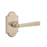 Emtek - Privacy, No.1 Rosette, Cimarron Lever, RH, TWB - Tumbled White Bronze