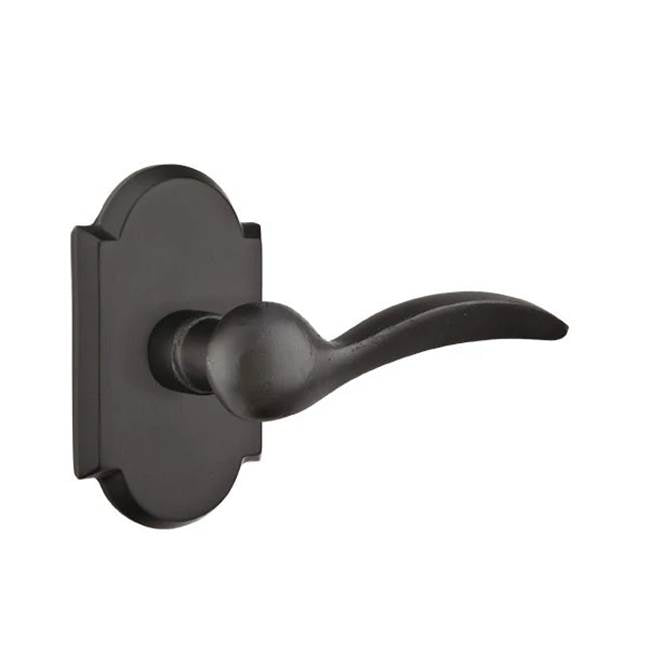 Emtek - Passage, No.1 Rosette, Durango Lever, LH, FB - Flat Black Bronze Patina