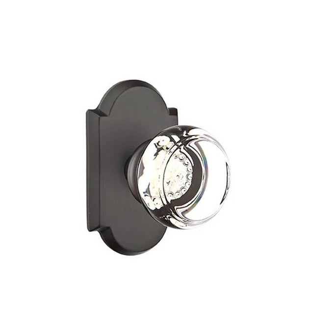 Emtek - Privacy, No.1 Rosette, Georgetown Knob, FB - Flat Black Bronze Patina