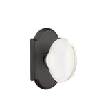 Emtek - Dummy, No.1 Rosette, Hampton Knob, FB - Flat Black Bronze Patina