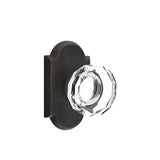 Emtek - Privacy, No.1 Rosette, Lowell Crystal Knob, MB - Medium Bronze Patina