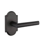 Emtek - Passage, No.1 Rosette, Mariposa Lever, RH, FB - Flat Black Bronze Patina