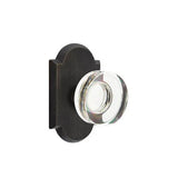 Emtek - Dummy, No.1 Rosette, Modern Disc Crystal Knob, MB - Medium Bronze Patina
