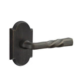 Emtek - Privacy, No.1 Rosette, Montrose Lever, RH, MB - Medium Bronze Patina