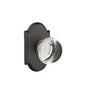 Emtek - Concealed, Privacy, No.1 Rosette, Providence Crystal Knob, FB - Flat Black Bronze Patina