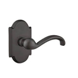 Emtek - Privacy, No.1 Rosette, Teton Lever, LH, FB - Flat Black Bronze Patina