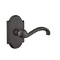 Emtek - Privacy, No.1 Rosette, Teton Lever, LH, FB - Flat Black Bronze Patina