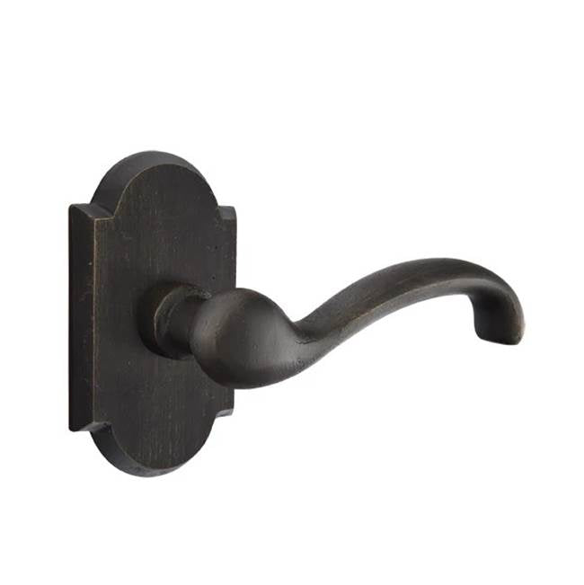 Emtek - Privacy, No.1 Rosette, Teton Lever, RH, MB - Medium Bronze Patina