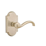 Emtek - Privacy, No.1 Rosette, Teton Lever, LH, TWB - Tumbled White Bronze