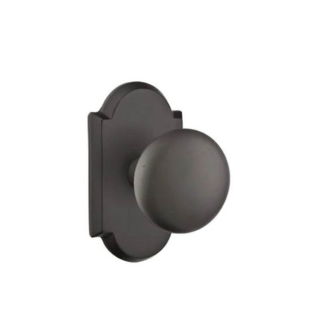 Emtek - Passage, No.1 Rosette, Winchester Knob, FB - Flat Black Bronze Patina
