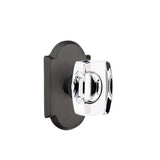 Emtek - Dummy, No.1 Rosette, Windsor Crystal Knob, FB - Flat Black Bronze Patina