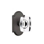 Emtek - Dummy, No.1 Rosette, Windsor Crystal Knob, FB - Flat Black Bronze Patina