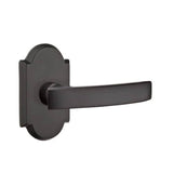 Emtek - Privacy, No.1 Rosette, Yuma Lever, LH, FB - Flat Black Bronze Patina