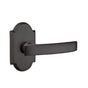 Emtek - Privacy, No.1 Rosette, Yuma Lever, LH, FB - Flat Black Bronze Patina