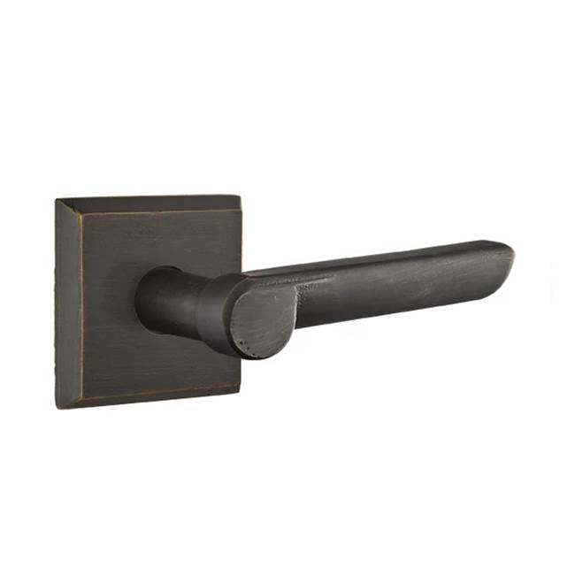 Emtek - Passage, No.6 Rosette, Aurora Lever, LH, MB - Medium Bronze Patina