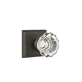 Emtek - Concealed, Privacy, No.6 Rosette, Astoria Clear Knob, MB - Medium Bronze Patina