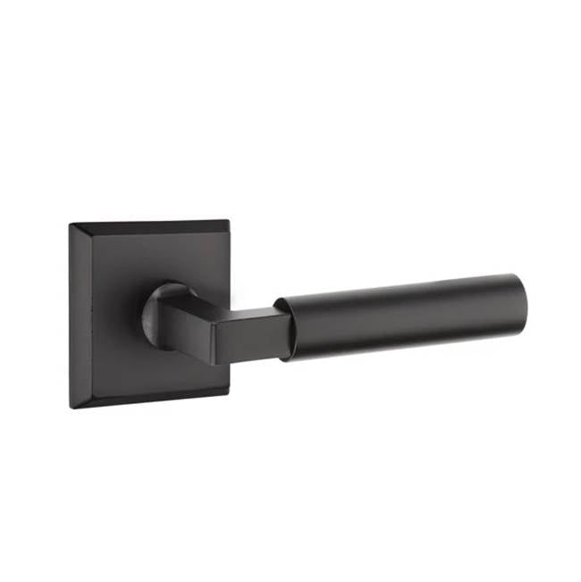 Emtek - Concealed, Passage, No.6 Rosette, Bryce Lever, FB - Flat Black Bronze Patina