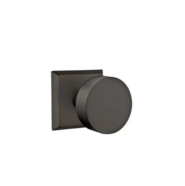 Emtek - Dummy, No.6 Rosette, Bronze Round Knob, FB - Flat Black Bronze Patina