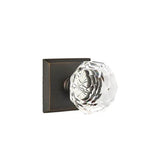 Emtek - Concealed, Passage, No.6 Rosette, Diamond Crystal Knob, MB - Medium Bronze Patina
