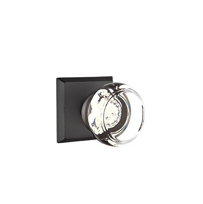 Emtek - Concealed, Passage, No.6 Rosette, Georgetown Knob, FB - Flat Black Bronze Patina