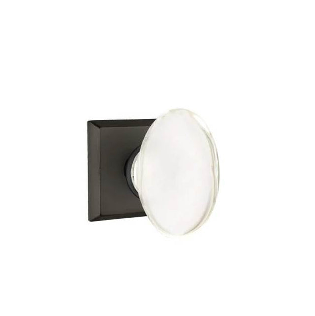 Emtek - Dummy, No.6 Rosette, Hampton Knob, FB - Flat Black Bronze Patina