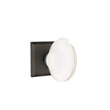 Emtek - Passage, No.6 Rosette, Hampton Knob, FB - Flat Black Bronze Patina