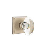 Emtek - Concealed, Passage, No.6 Rosette, Hampton Knob, TWB - Tumbled White Bronze