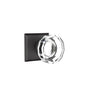 Emtek - Privacy, No.6 Rosette, Lowell Crystal Knob, FB - Flat Black Bronze Patina