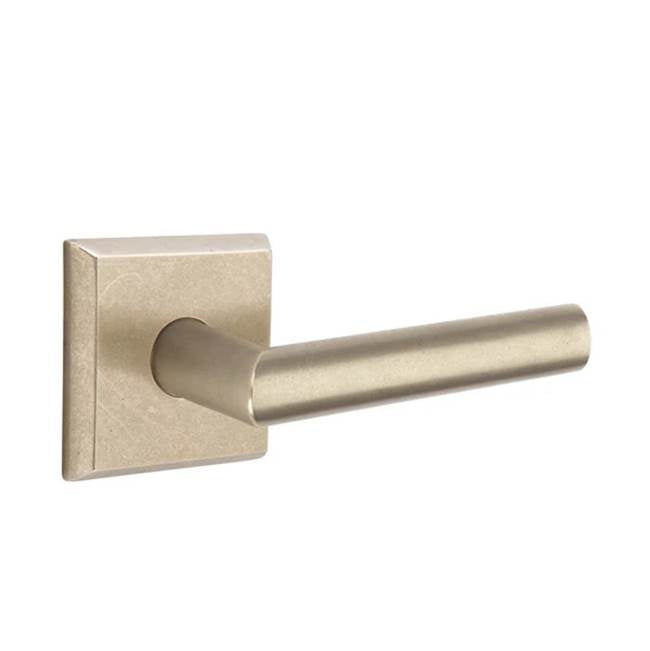 Emtek - Privacy, No.6 Rosette, Mariposa Lever, RH, TWB - Tumbled White Bronze