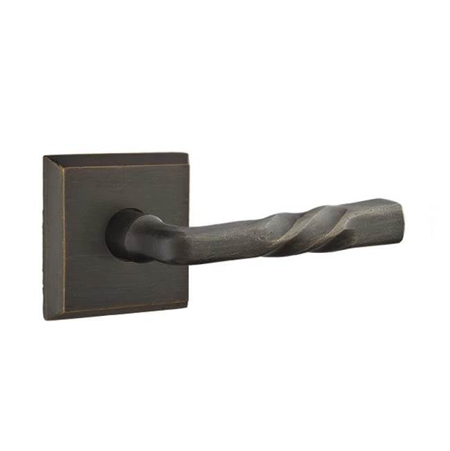 Emtek - Passage, No.6 Rosette, Montrose Lever, RH, MB - Medium Bronze Patina