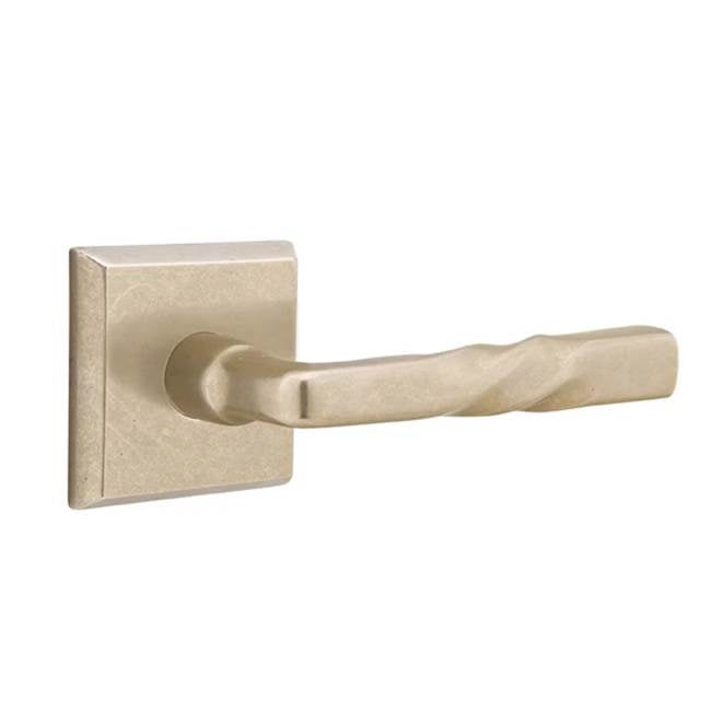 Emtek - Passage, No.6 Rosette, Montrose Lever, LH, TWB - Tumbled White Bronze