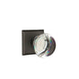 Emtek - Dummy, No.6 Rosette, Providence Crystal Knob, FB - Flat Black Bronze Patina