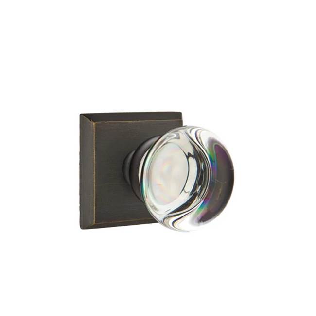 Emtek - Dummy, No.6 Rosette, Providence Crystal Knob, MB - Medium Bronze Patina