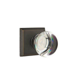 Emtek - Concealed, Privacy, No.6 Rosette, Providence Crystal Knob, MB - Medium Bronze Patina
