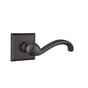 Emtek - Passage, No.6 Rosette, Teton Lever, RH, FB - Flat Black Bronze Patina