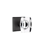 Emtek - Dummy, No.6 Rosette, Windsor Crystal Knob, FB - Flat Black Bronze Patina