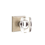 Emtek - Dummy, No.6 Rosette, Windsor Crystal Knob, TWB - Tumbled White Bronze