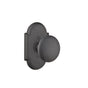 Emtek - Privacy, Wrought Steel No.1 Rosette, Jamestown Knob, FBS - Flat Black Steel