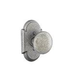 Emtek - Privacy, Wrought Steel No.1 Rosette, Jamestown Knob, SWS - Satin Steel
