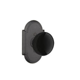Emtek - Dummy, Wrought Steel No.1 Rosette, Madison Black Knob, FBS - Flat Black Steel